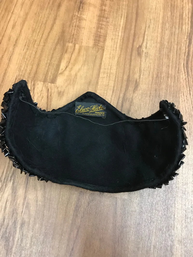 50er Jahre Hut, Halbhut, True Vintage schwarz