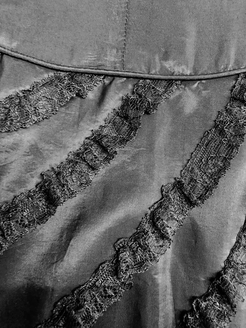 Vintage Cocktailkleid schwarz Taft 50er Bloomfield Gr. 36