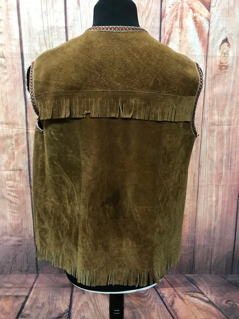 Herren Lederweste mit Fransen, Vintage