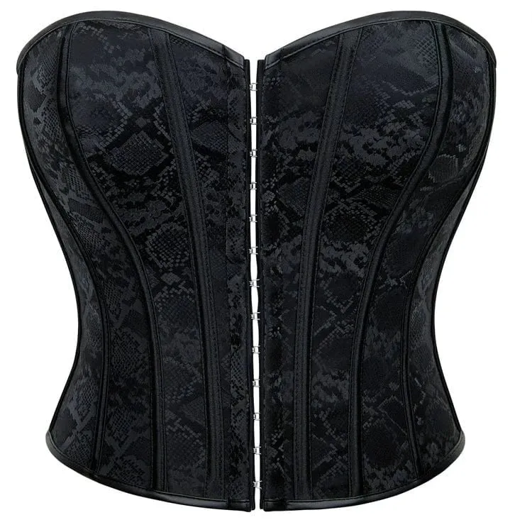 Gothic-Einreihiges Überbrustkorsett mit Schnürung für Damen