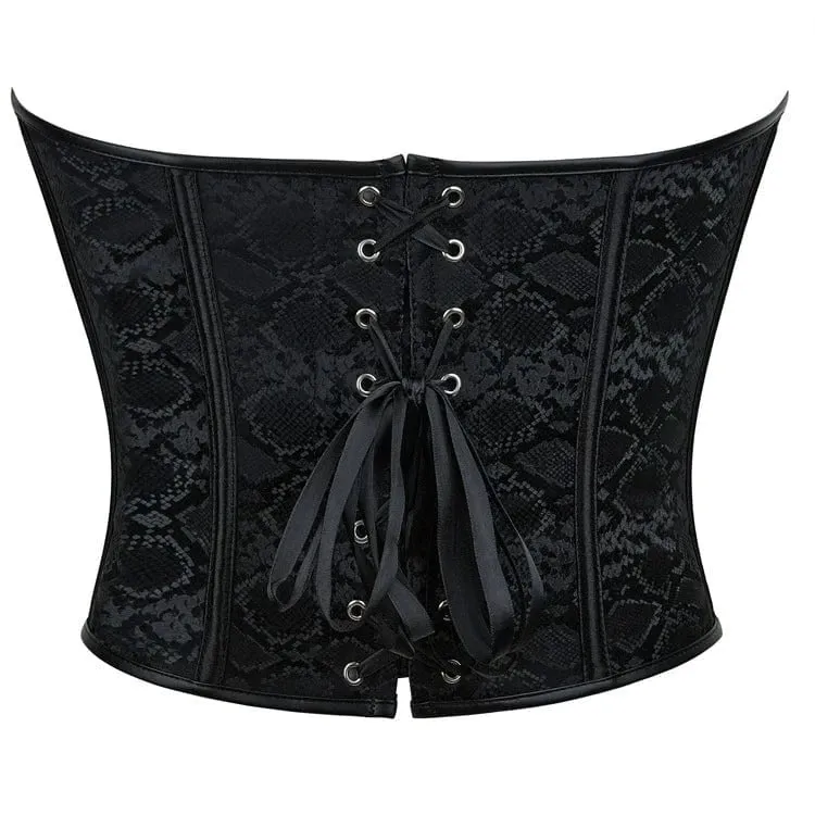 Gothic-Einreihiges Überbrustkorsett mit Schnürung für Damen