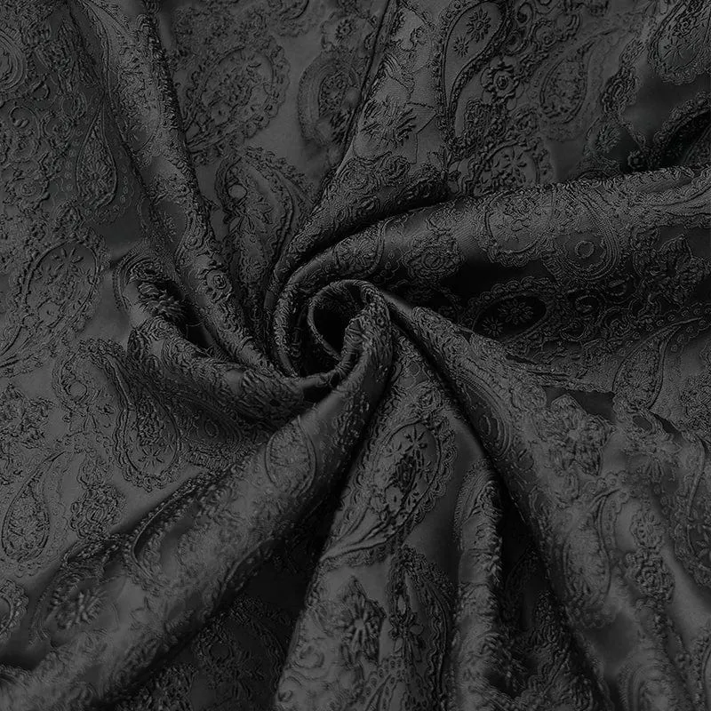 Gothic-Mantel mit Stehkragen und Rüschen für Damen mit Kapuze