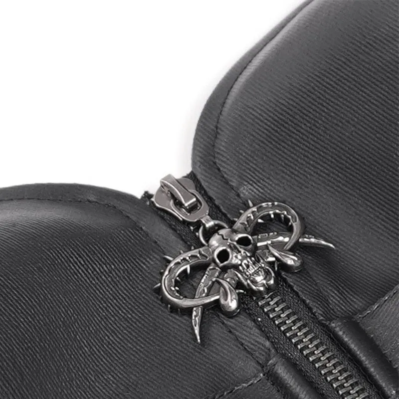 Überbrustkorsett mit Punk-Schnalle für Damen mit Neckholder