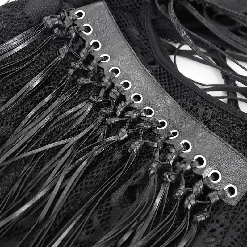 Punkiges, unregelmäßiges Froschschädel-Neckholderkleid für Damen, ideal für Partys und Abschlussfeiern