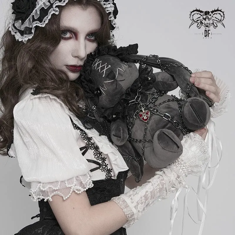 Gothic-Hasenpuppe für Frauen mit Ketten