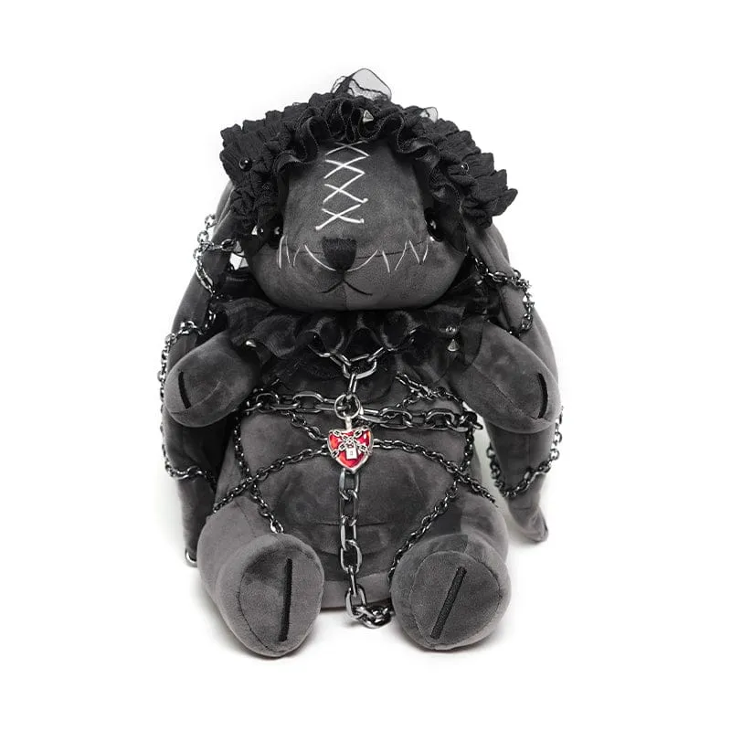 Gothic-Hasenpuppe für Frauen mit Ketten