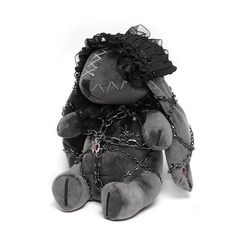 Gothic-Hasenpuppe für Frauen mit Ketten