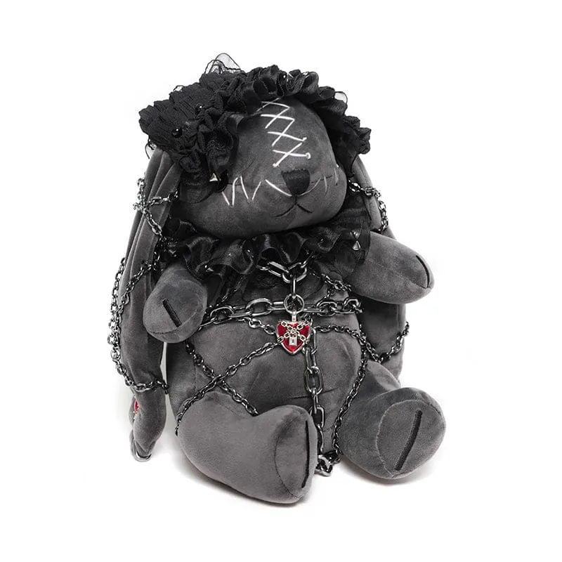 Gothic-Hasenpuppe für Frauen mit Ketten