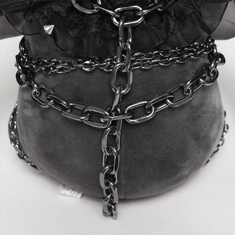 Gothic-Hasenpuppe für Frauen mit Ketten