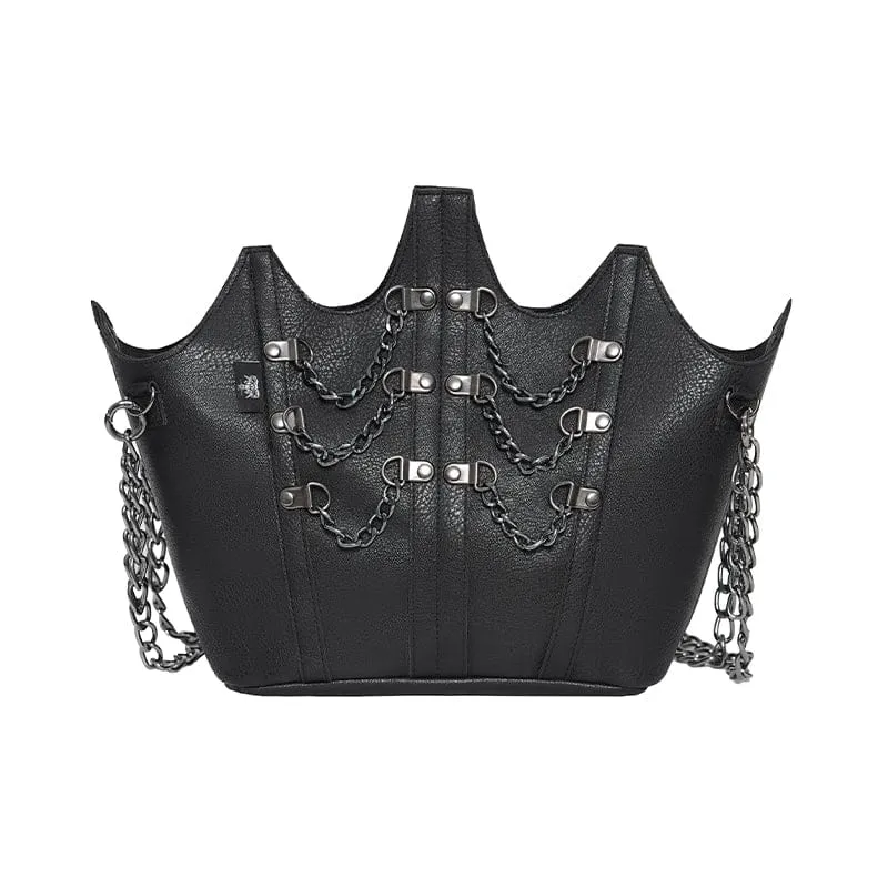 Punk-Tasche für Damen mit unregelmäßigem Kettenmuster
