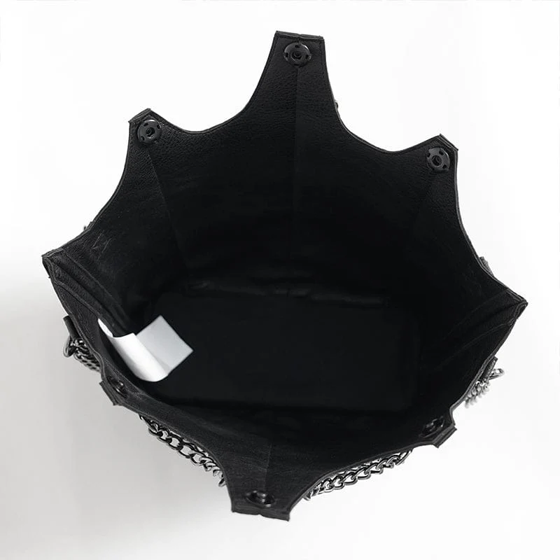 Punk-Tasche für Damen mit unregelmäßigem Kettenmuster