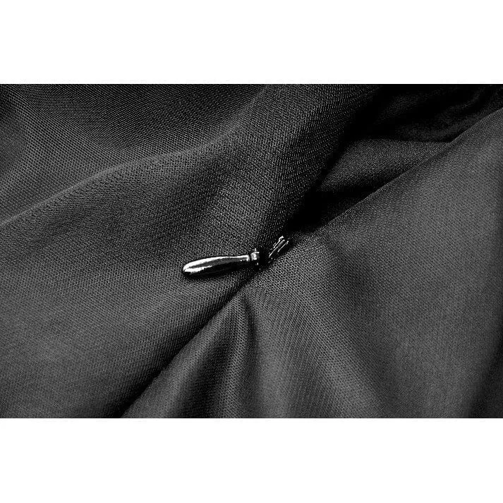 Gothic-Chiffonkleid für Damen mit Puffärmeln, asymmetrischem Saum und mehreren Lagen – Hochzeitskleid