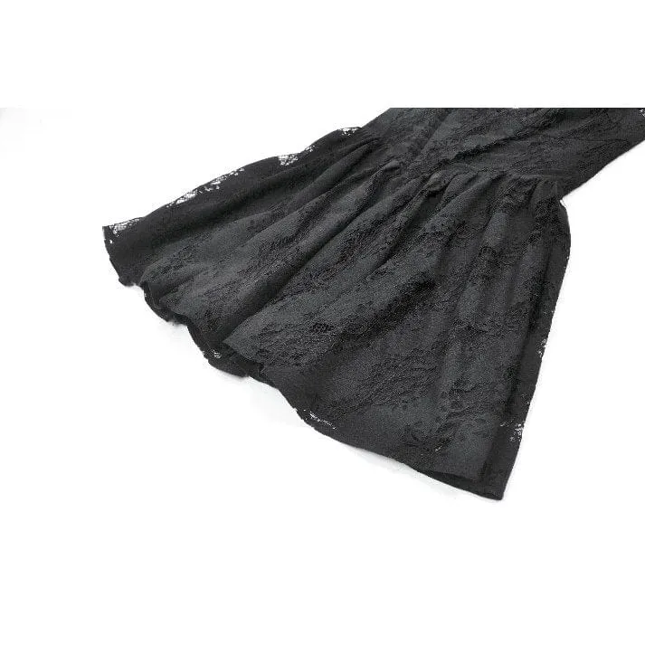 Gothic Neckholder-Kurzkleid aus Spitze für Damen
