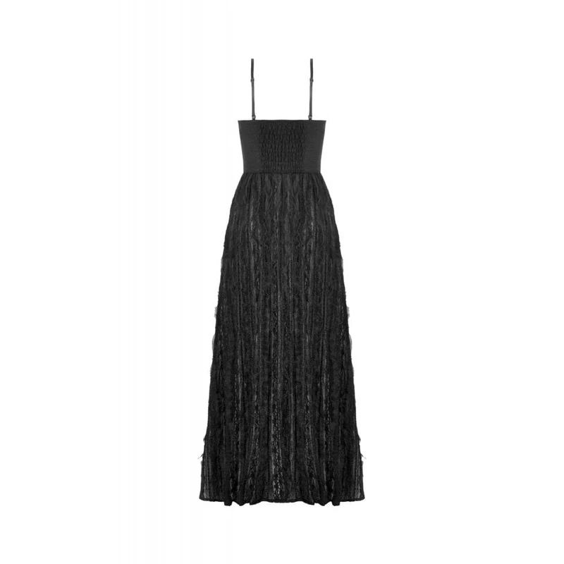 Gothic-Brautkleid mit Blumenstickerei und Schnürung für Damen
