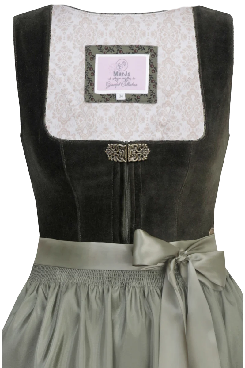 Midi-Dirndl mit Samtoberteil