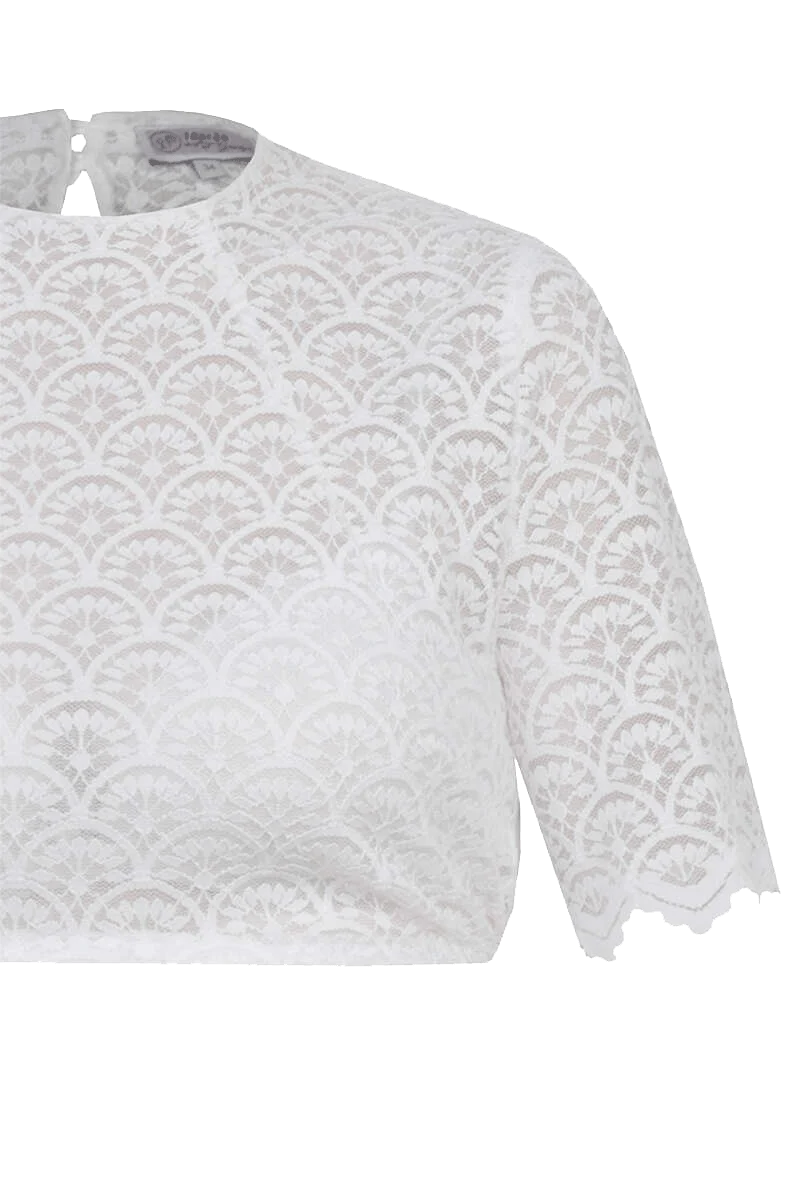 Dirndlbluse mit halblangen Ärmeln