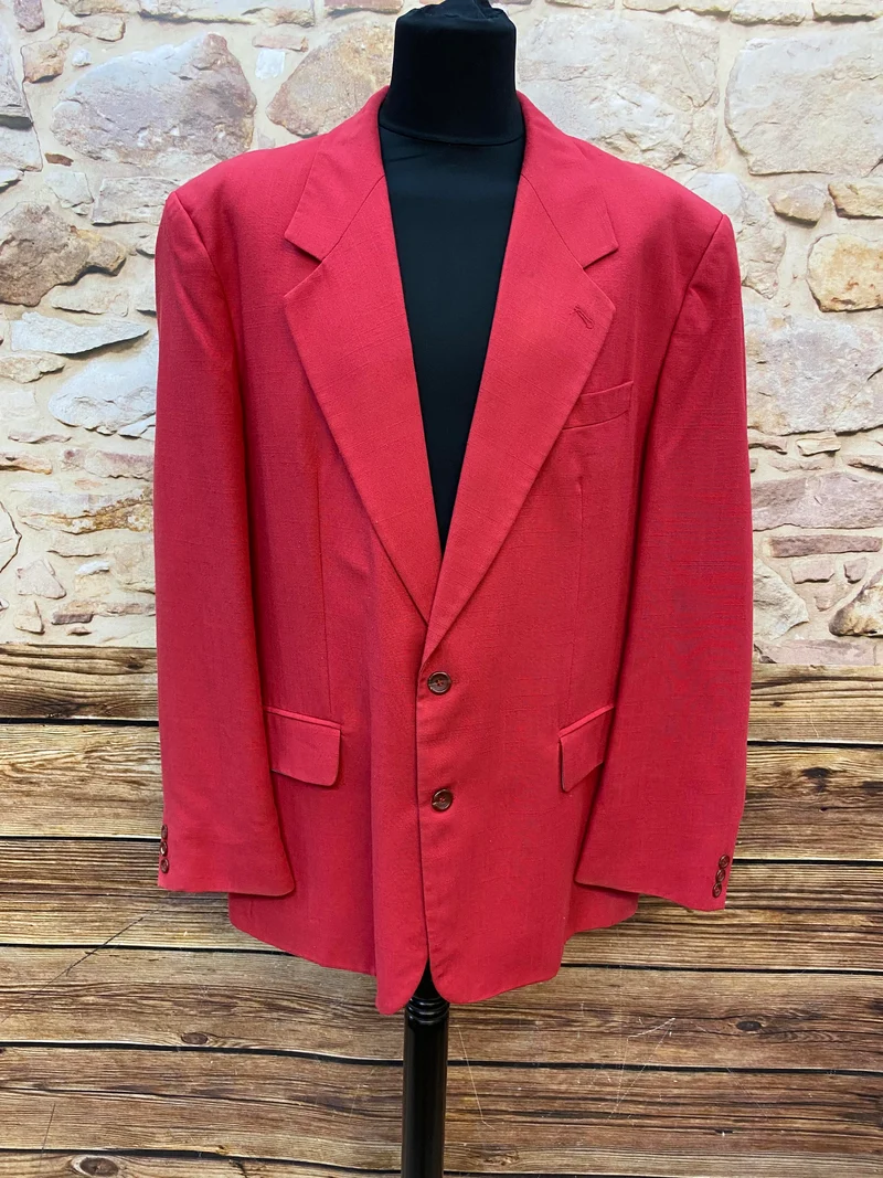 Vintage Sakko in Rot, Größe 58 – Jetzt im Sale