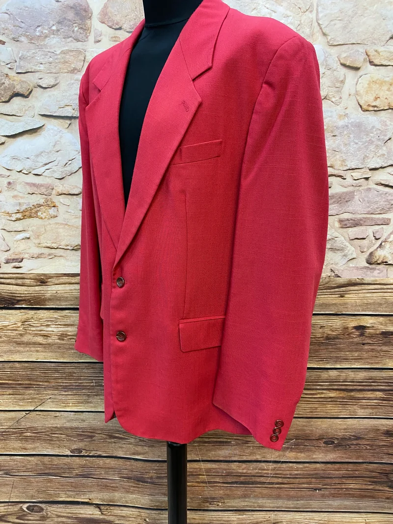 Vintage Sakko in Rot, Größe 58 – Jetzt im Sale