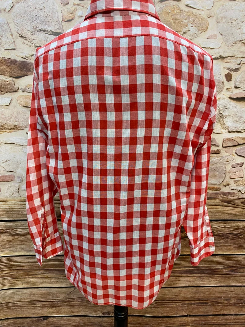 Vintage Karohemd von European Classics – Rot-Weiß