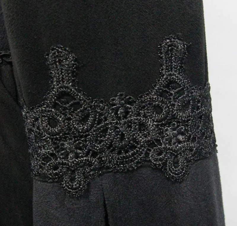 Damen Goth Knöchel Kleid Mit Kapuze und Engelsärmeln