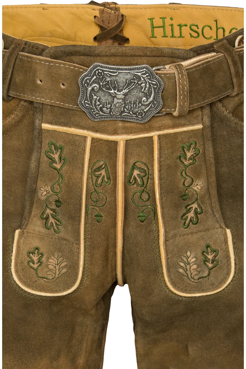 Herren Trachten Lederhose kurz bestickt