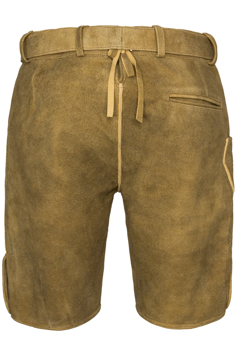 Herren Lederhose mit Gürtel kurz