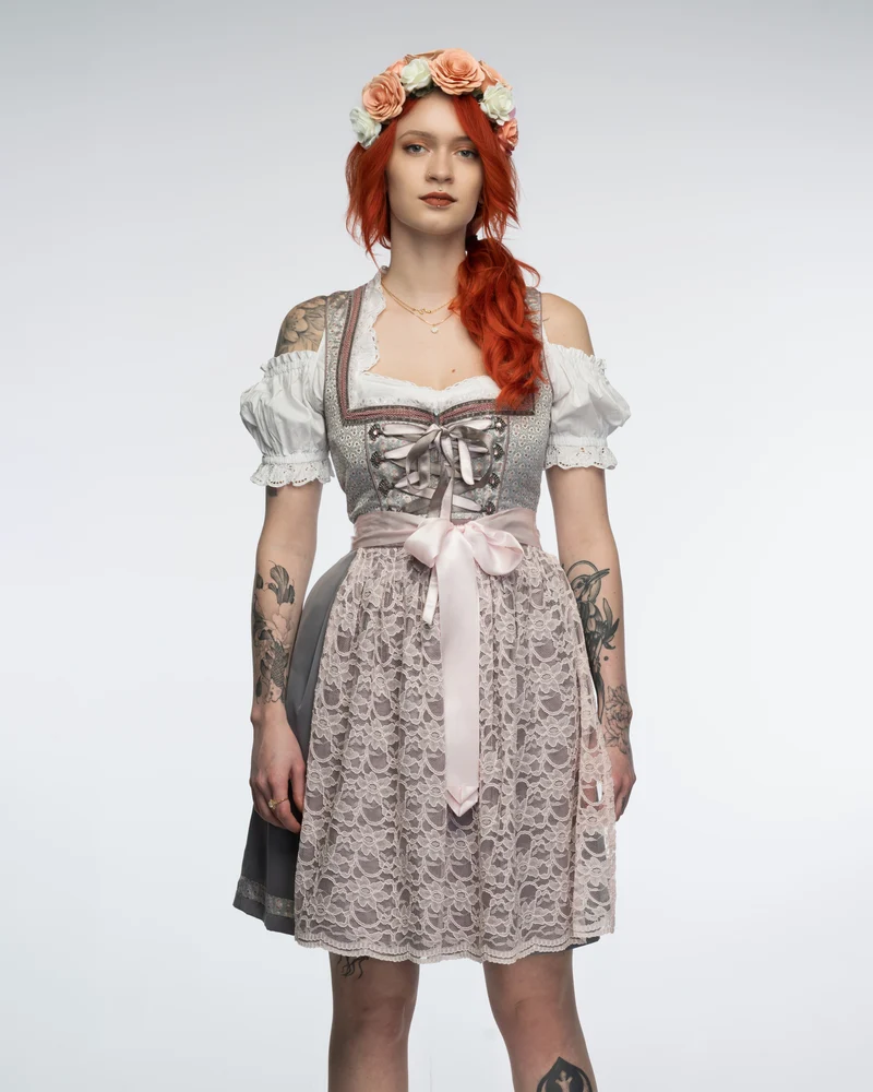 Dirndl rosa grau – Stoiber, Gr.38