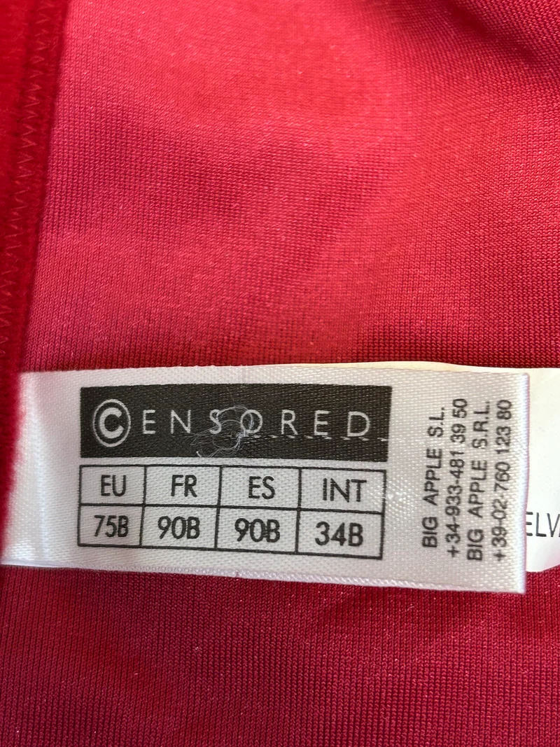 Vintage Mieder rot Gr.75b