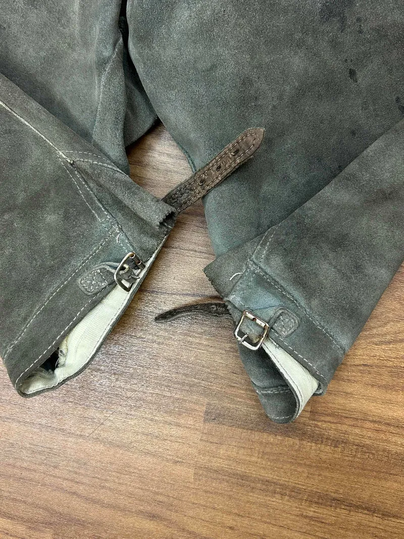 Vintage Lederhose Herren Kniebund Gr. ca. 46 – grün/braun Trachtenhose Gerry Weber Edition