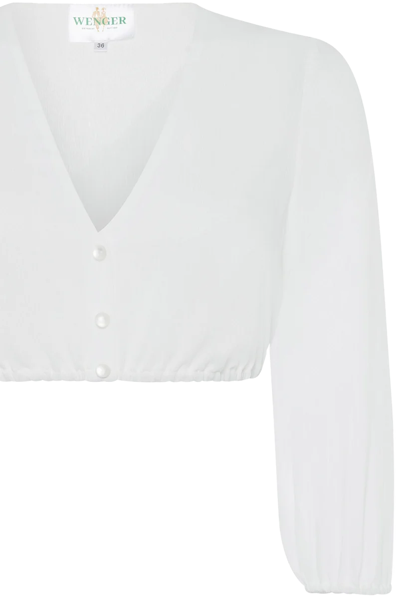 Dirndlbluse mit 3/4-Arm - creme