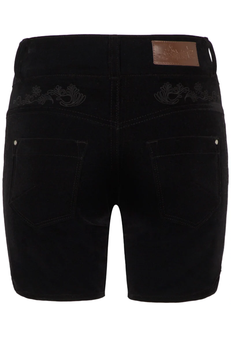Damen 'Lederhose' aus Samt Longshort