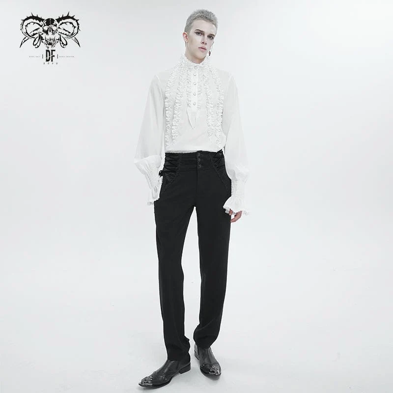 Gothic Riemchenhose mit hoher Taille für Herren