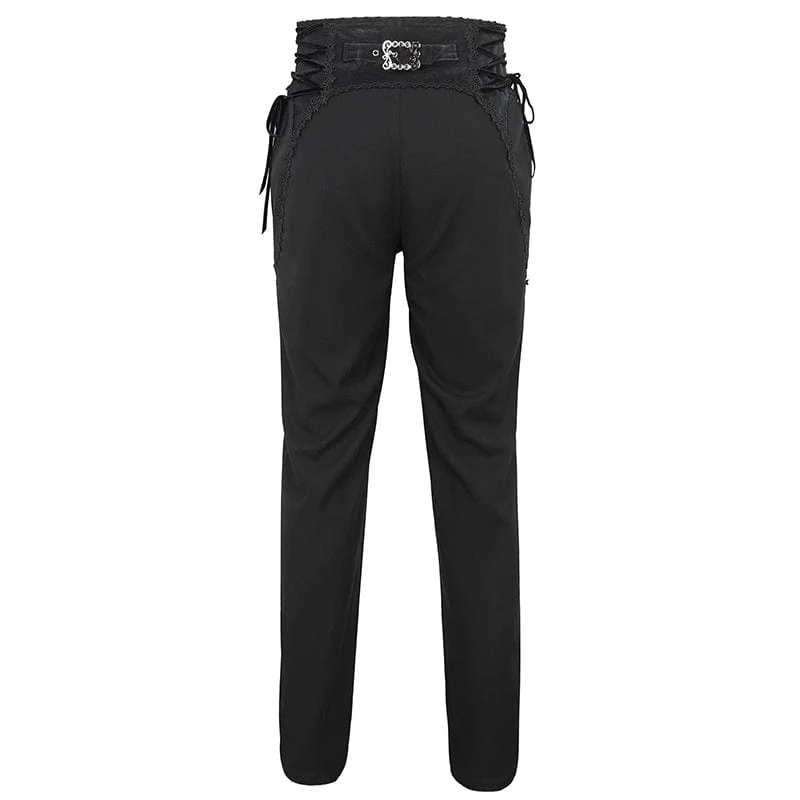 Gothic Riemchenhose mit hoher Taille für Herren
