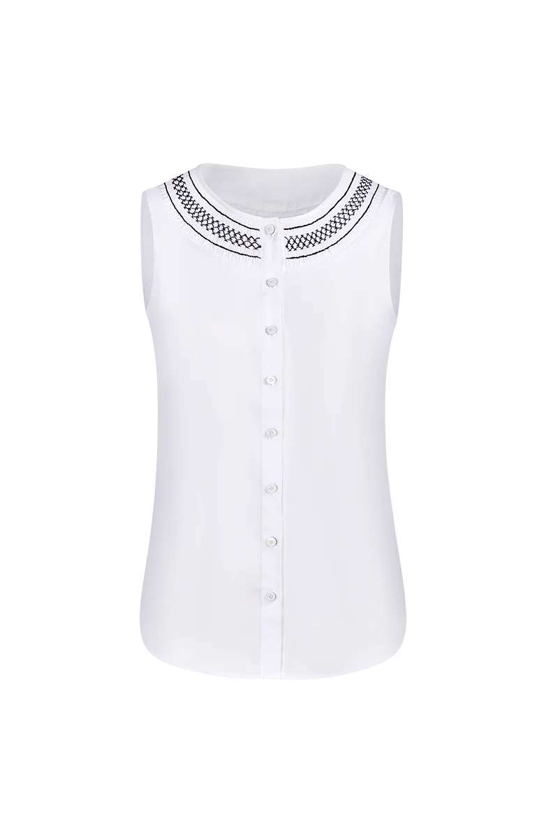 Stehfaltenbluse