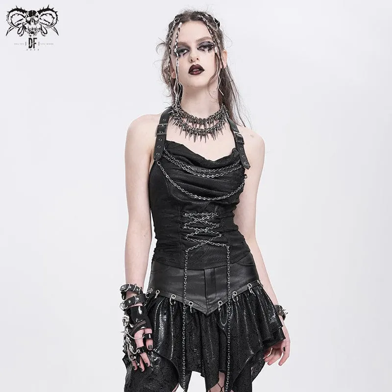 Mehrreihige Halskette im Punk-Stil für Damen