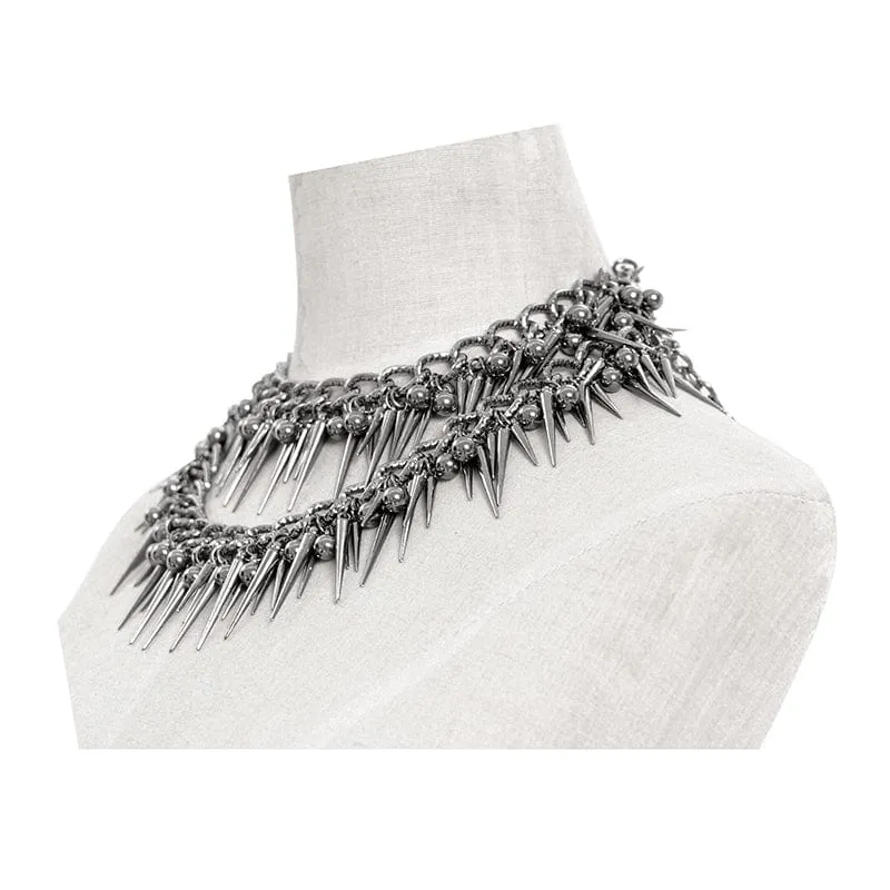 Mehrreihige Halskette im Punk-Stil für Damen