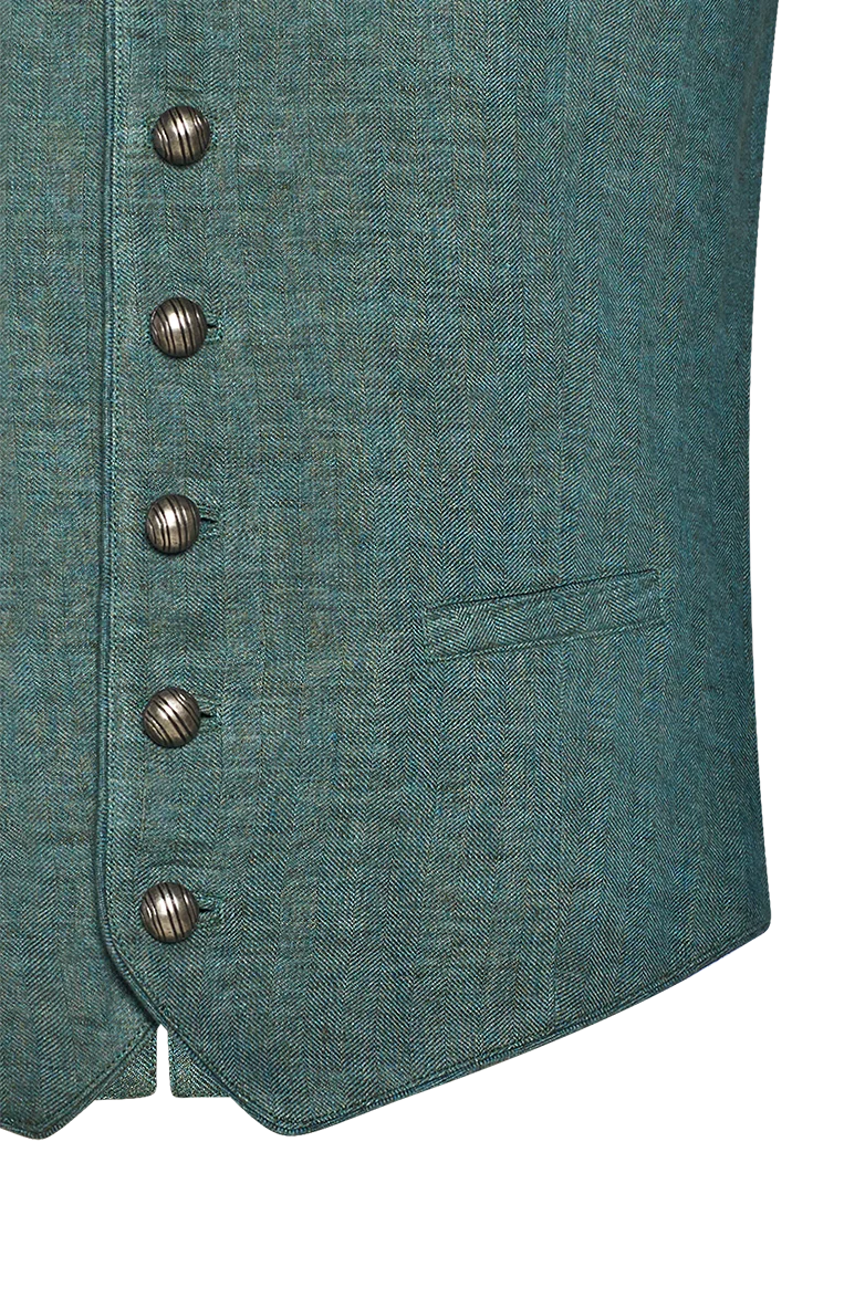 Ausseer Gilet Fischgrat Leinen