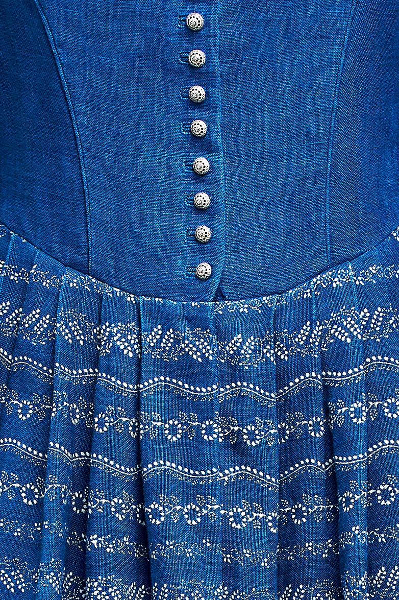 Dirndl aus Blaudruckleinen