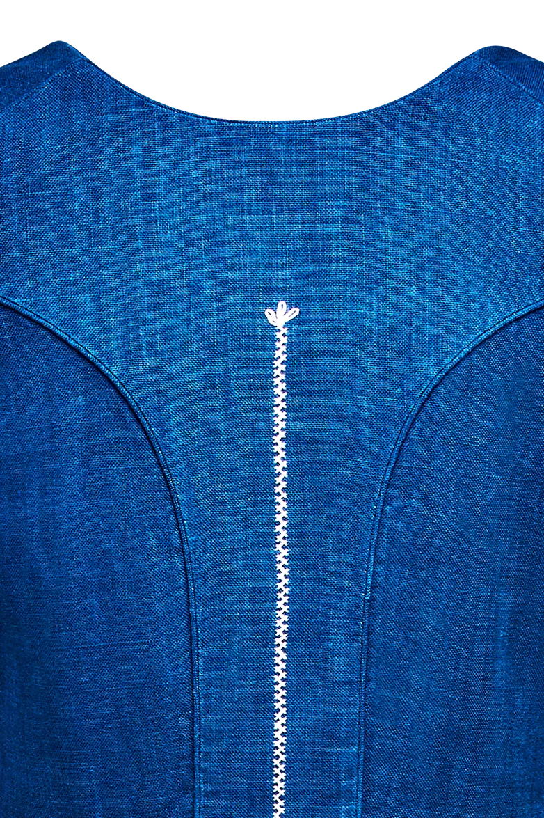 Dirndl aus Blaudruckleinen