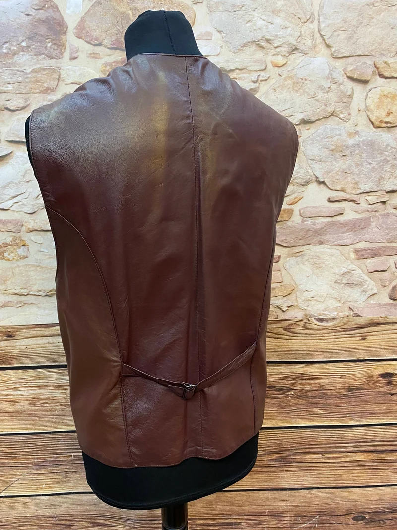Vintage Herren Weste aus Lammleder Gr. XL