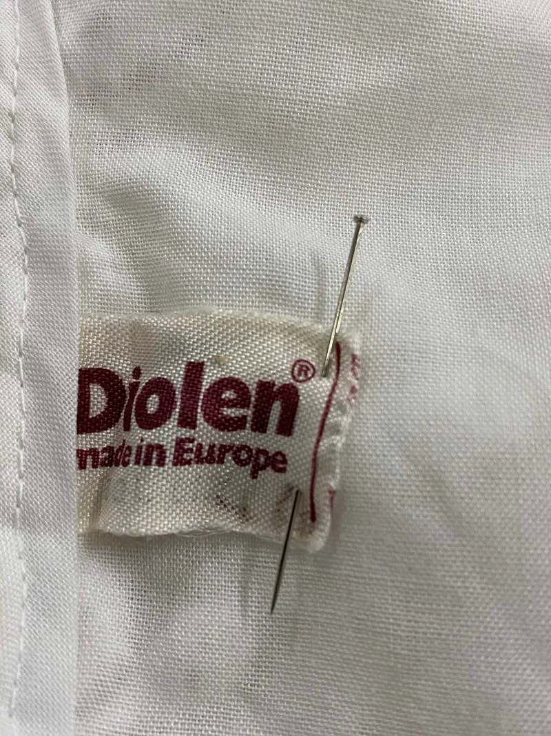Vintage Dirndlbluse mit Spitze aus Baumwolle – Einzelstück (Größe 40)