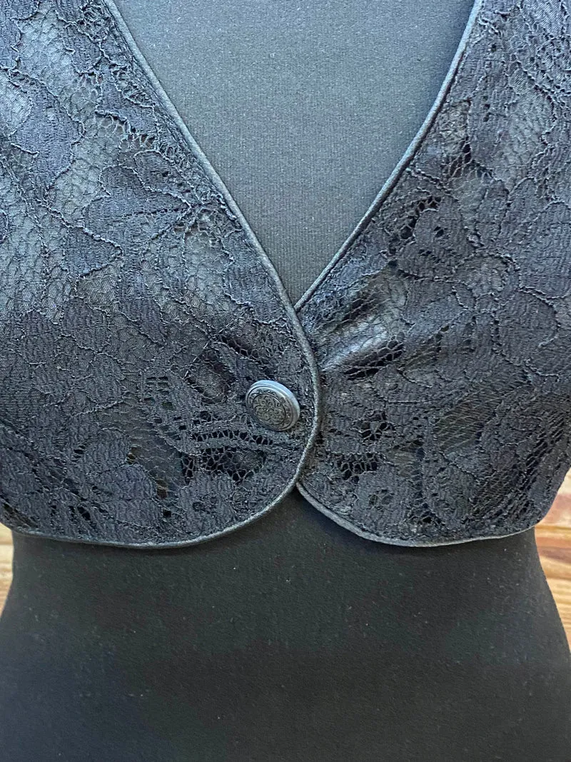 Bolero schwarz Spitze Vintage