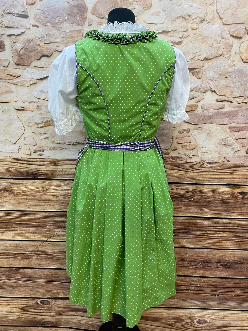 Dirndl grün-lila kariert Größe 38
