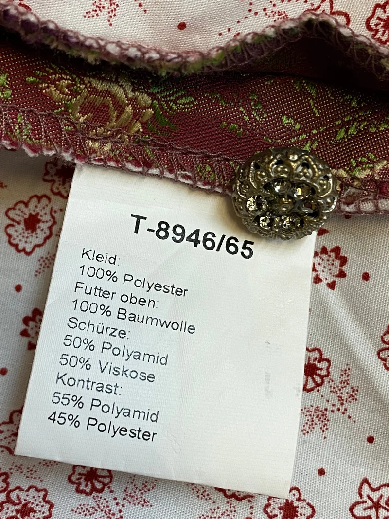 Dirndl mit Schürze und Bluse – Größe 36
