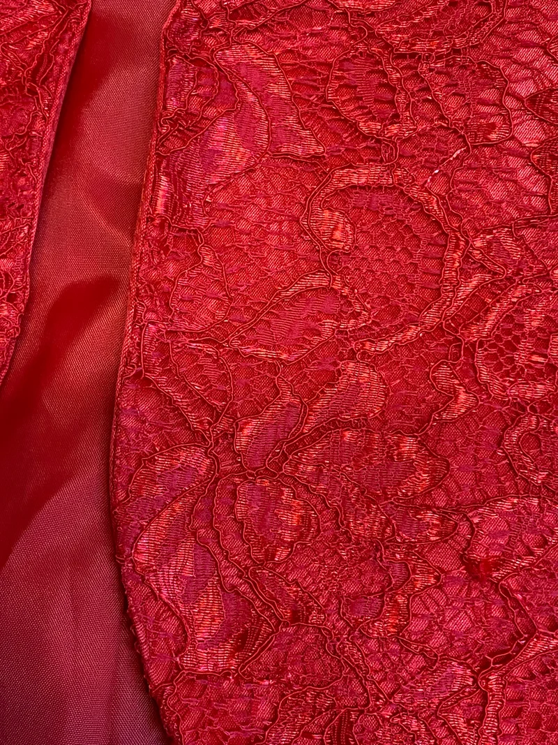 Bolero Jacke Spitze rot Gr. 34