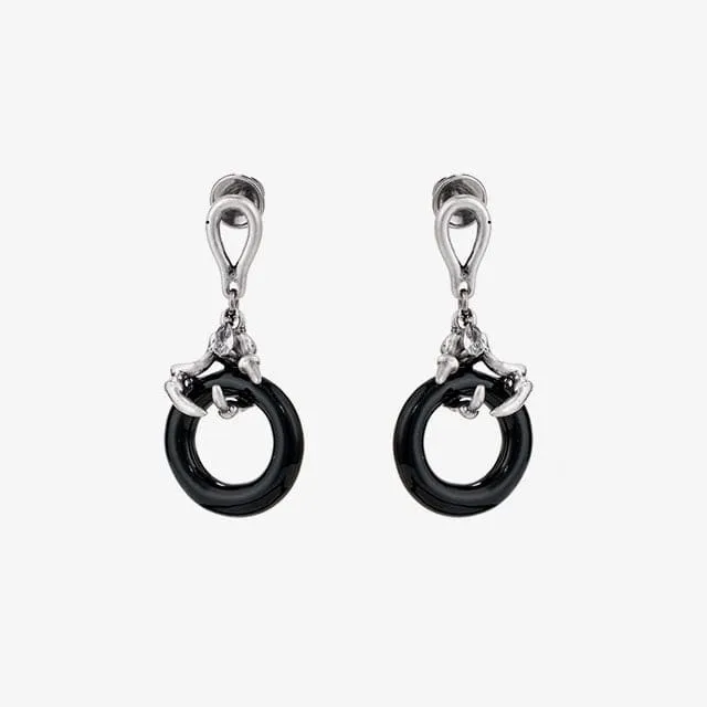 Damen Punk Dragon Claw Annulus Ohrringe