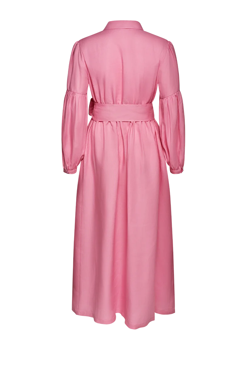 Leinenkleid mit Biesenfalten