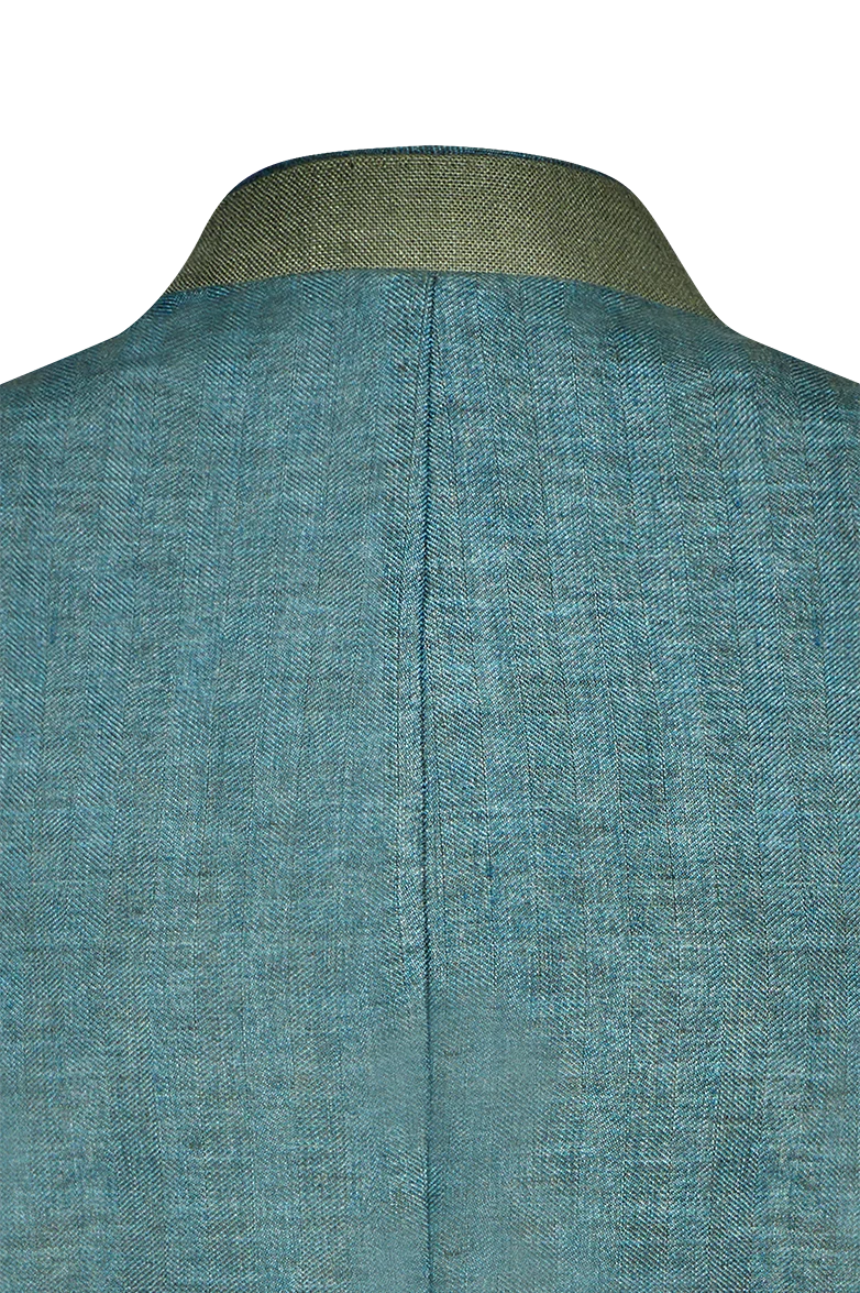 Leinenjacke mit Stehkragen