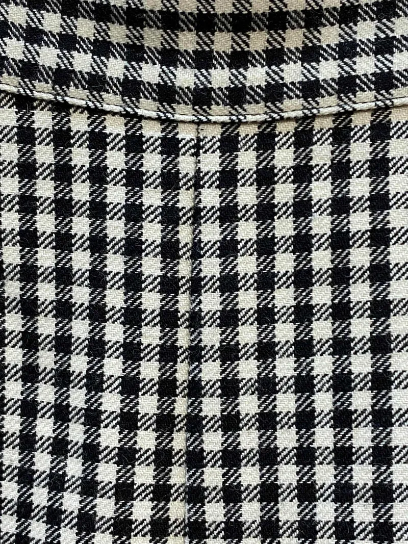 1980er Vintage Pepitahose Damen Gr. 42 mit Fußsteg