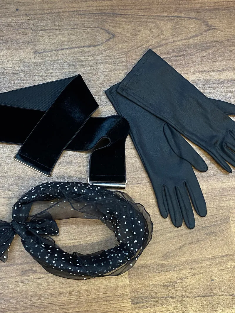 Rockabilly Damen-Outfit Gr. 38 mit Pencilrock